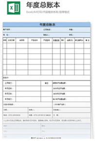 年度总账本