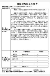 财税风险提示单